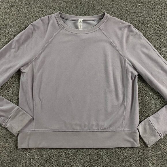 Lululemon Crew Neck Raglan Sweatshirt Women's Size 8 Lavender Lilac - Picture 1 of 10